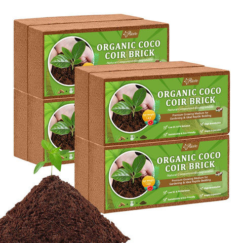 Riare 8pcs coco coir bricks package shown for easy garden setup
