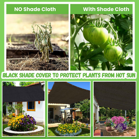 Riare 90% sun-block shade cloth reduces heat on sunny days.