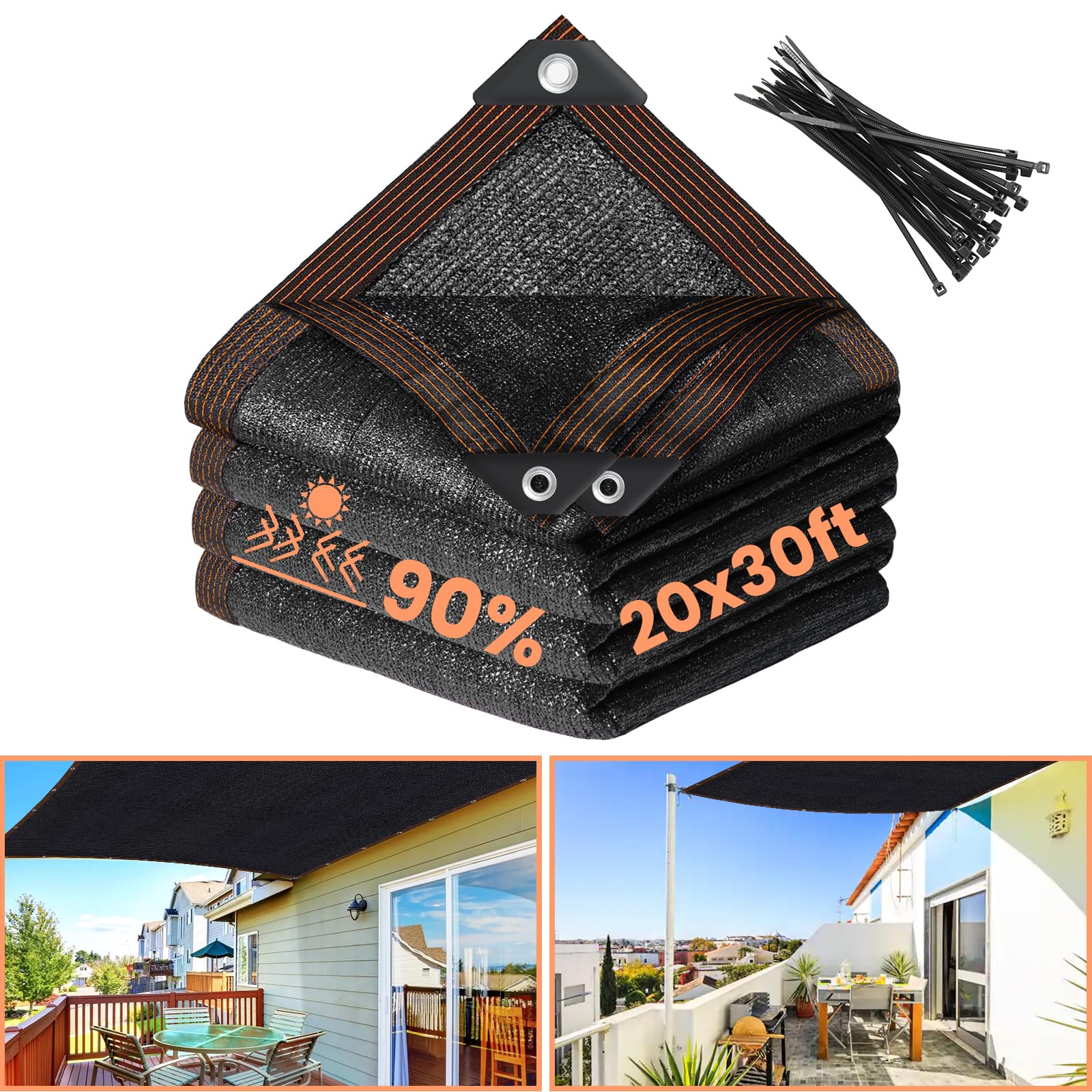 Riare 90% shade cloth unrolled over garden, reducing heat and glare.