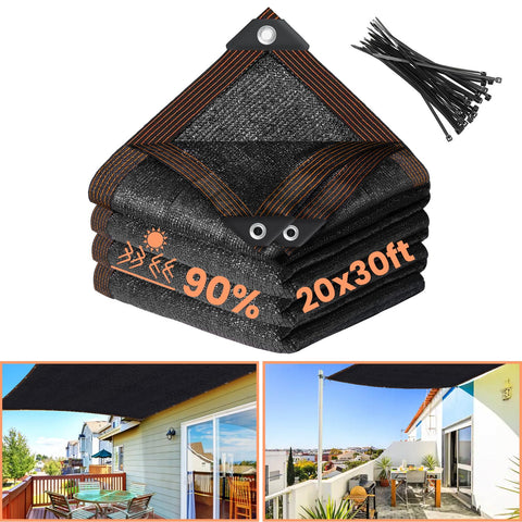 Riare 90% shade cloth unrolled over garden, reducing heat and glare.