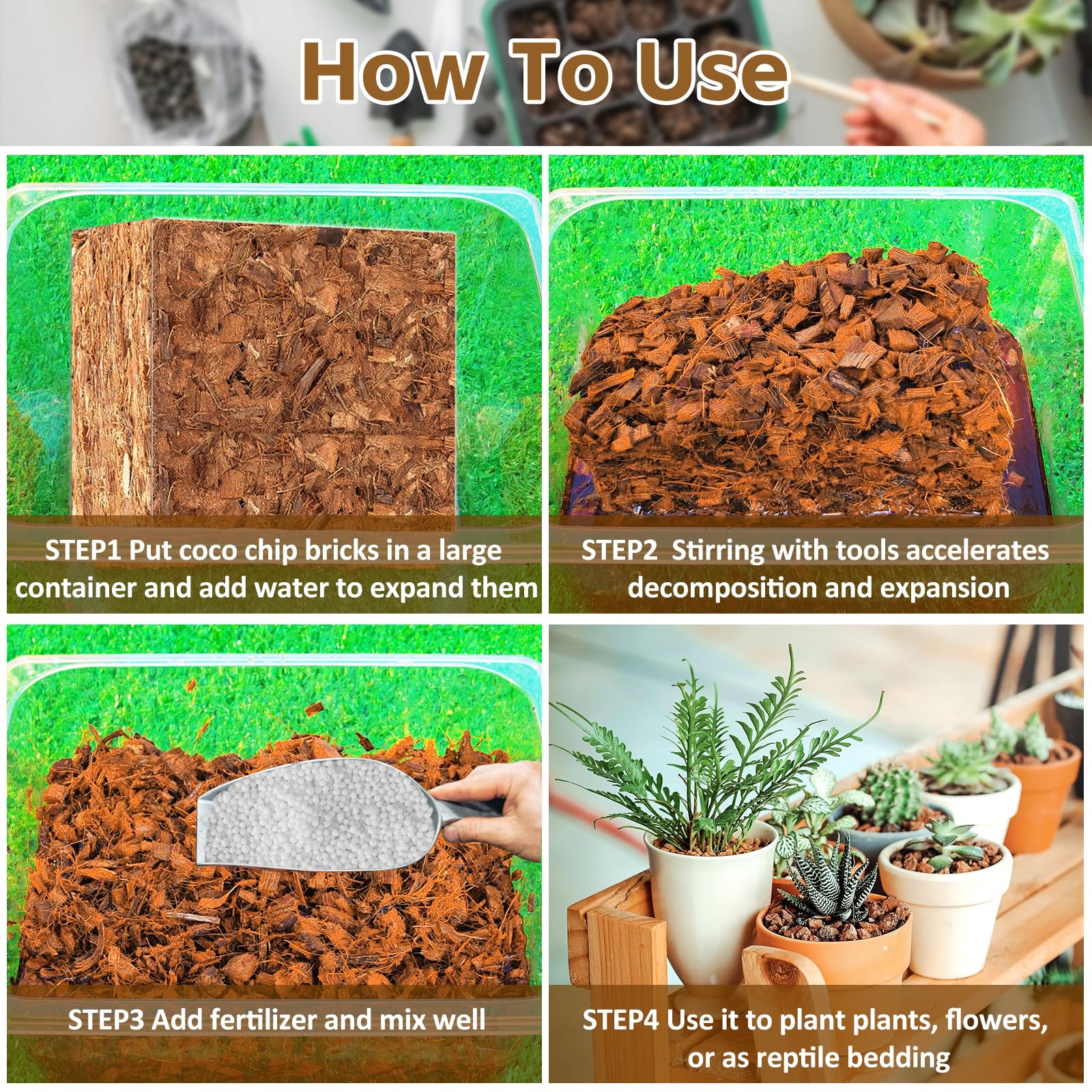 Riare aeration and drainage with coco husk fiber
