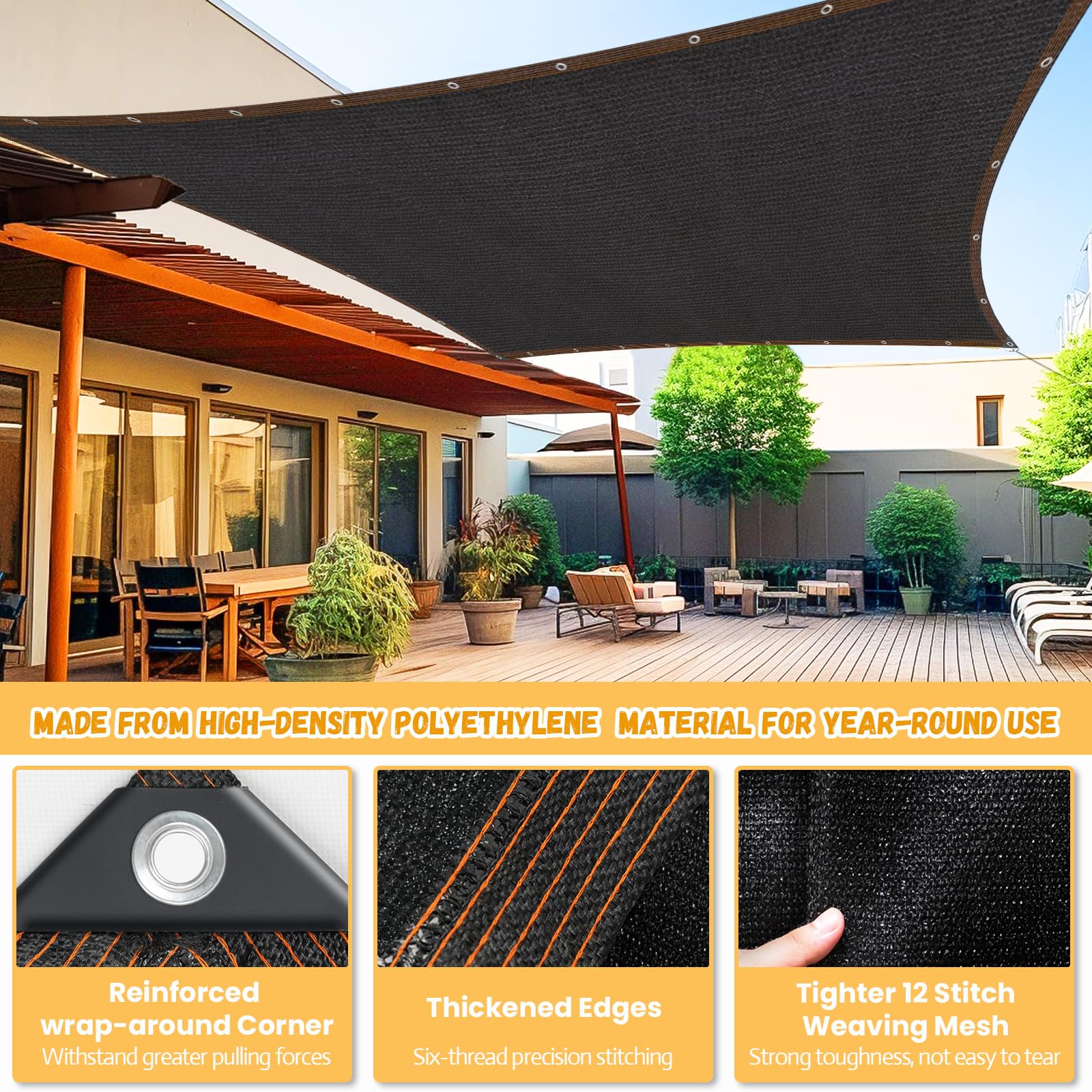 Riare breathable shade mesh promotes airflow for comfort.