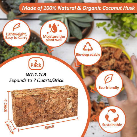 Riare Coco Chips expansion shows bricks soaking into a versatile planting medium.