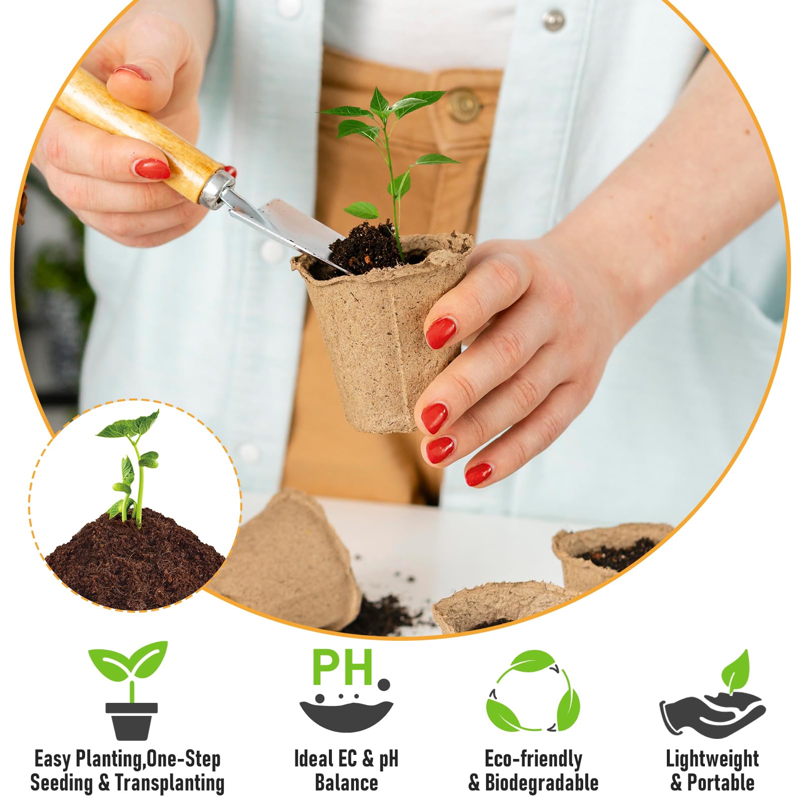 Riare coco coir pellet aerated texture illustrates better root oxygen and growth potential.