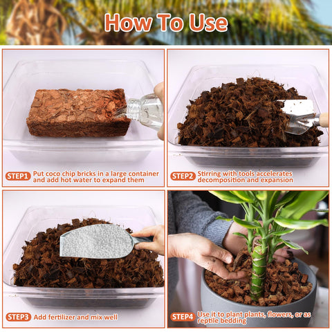 Riare coco husk substrate used as mulch for indoor plants