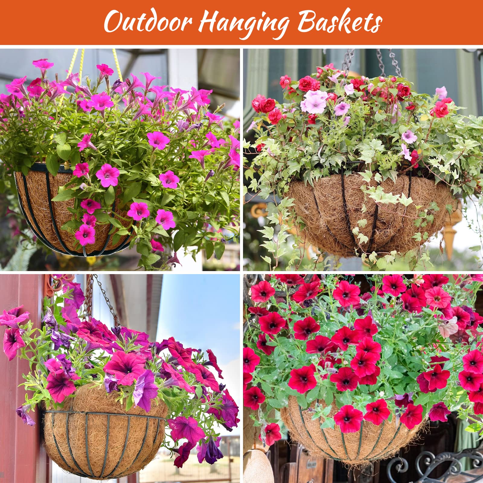 Riare coco liner used in decorative garden settings for cafes