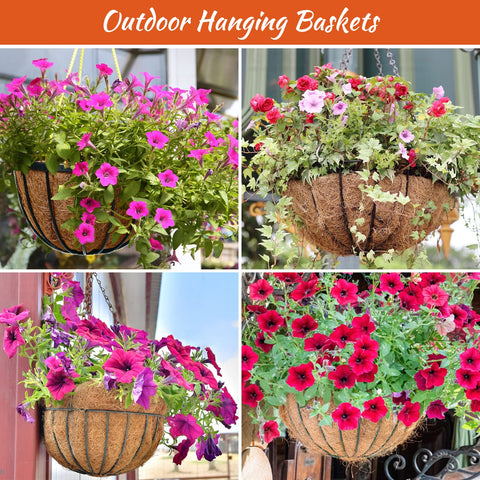 Riare coco liner used in decorative garden settings for cafes