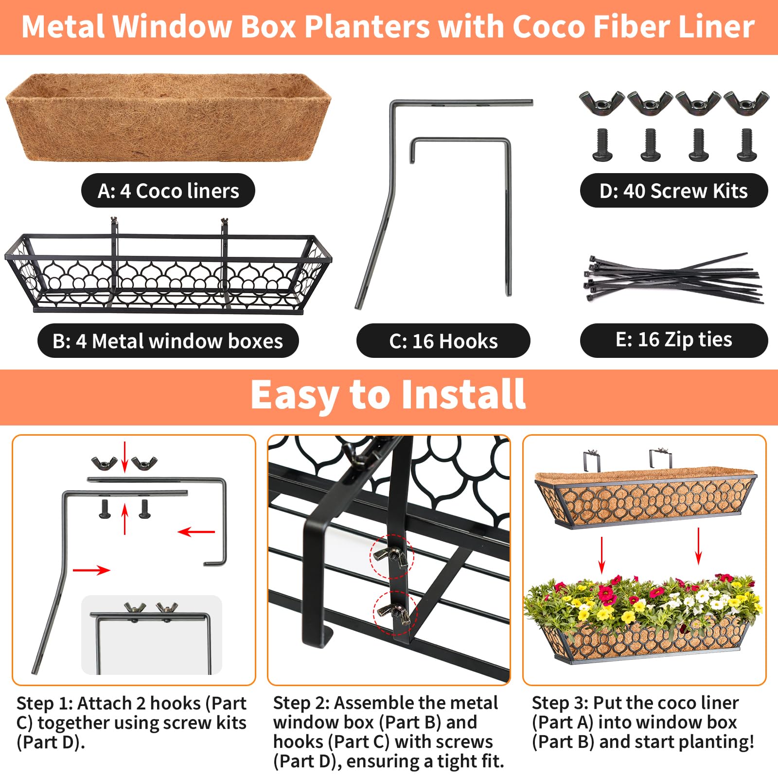 Riare coco liner inside the planter enhances drainage and airflow