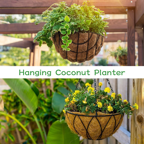 Riare Coco Liner Water Retention helps keep soil moist for plants.