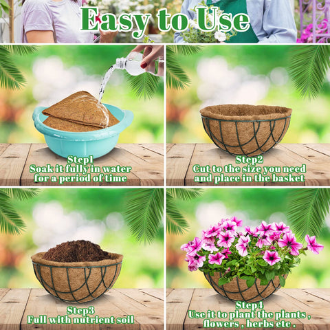 Riare coco liner window box setup for decorative gardening.