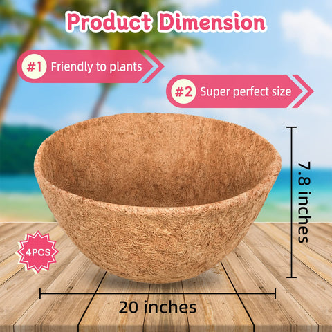 Riare coconut coir liner features premium material for sturdy, long-lasting use.
