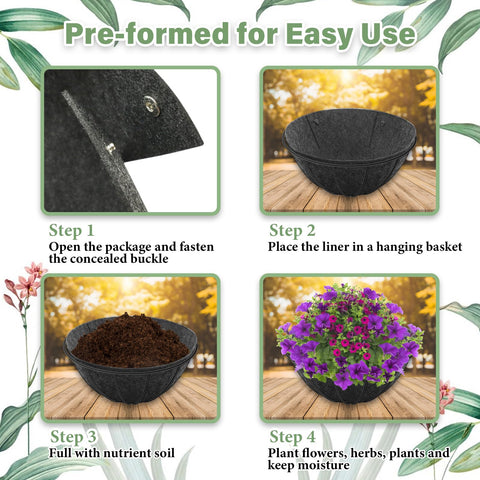 Riare black liner enhances indoor and outdoor planter decor.
