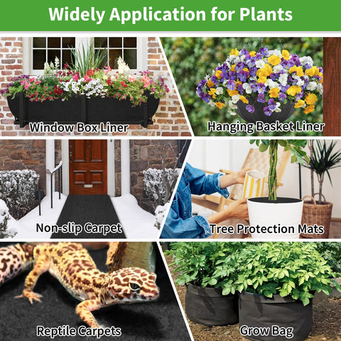 Riare easy-to-clean liners rinse and reuse across hanging baskets and planters.