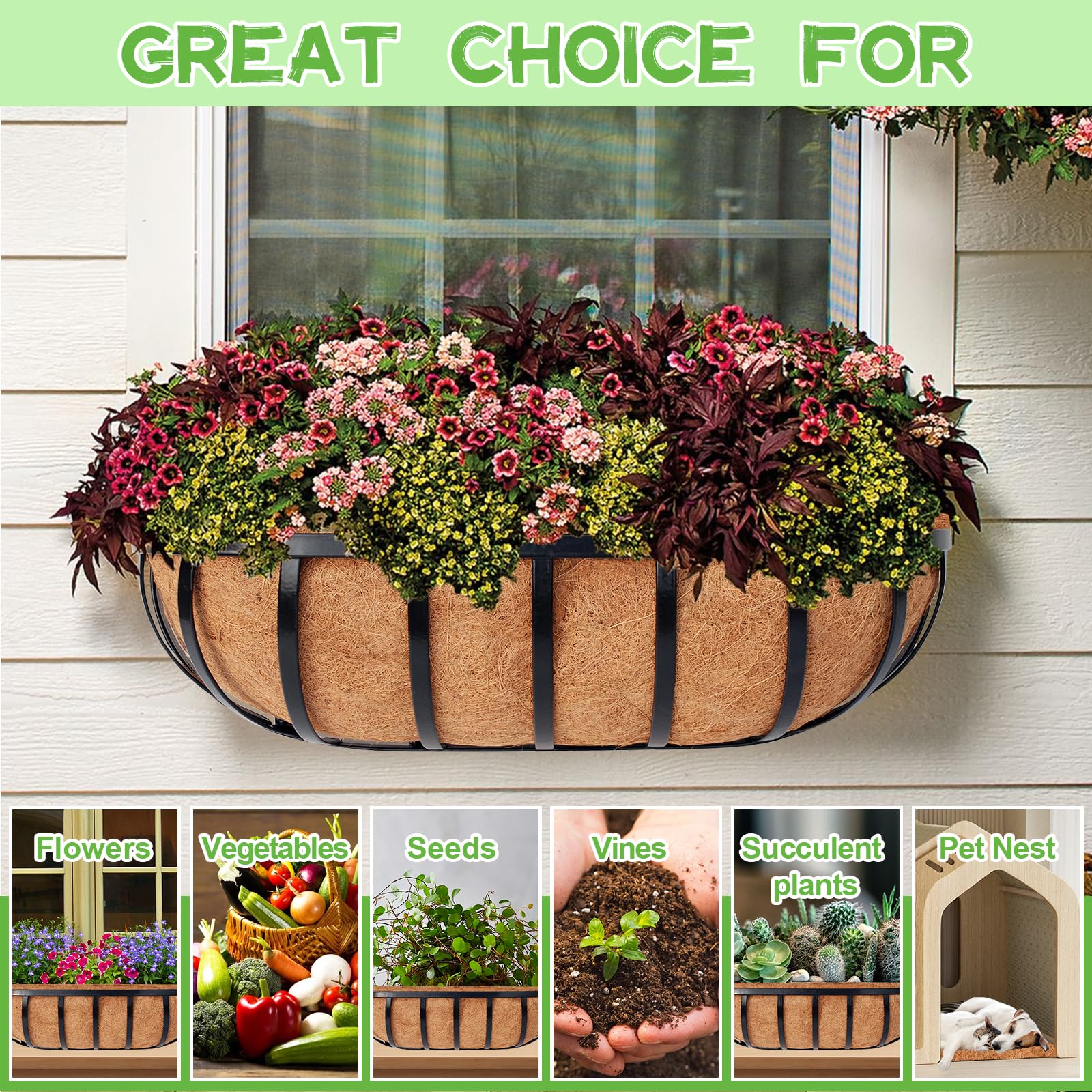 Riare easy-to-cut coconut liner fits various planters with customization.