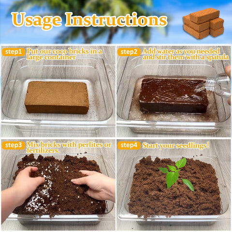 Riare eco-friendly coco coir brick for seed germination and seedling nursery