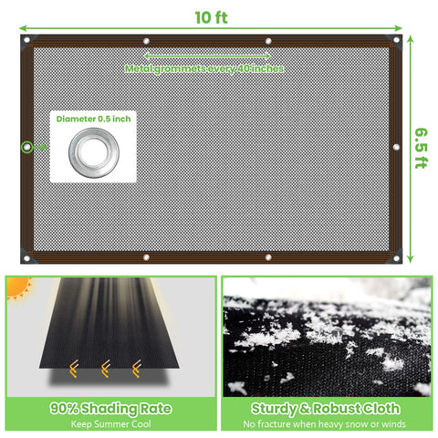 Riare reinforced edge grommets enable durable hanging.