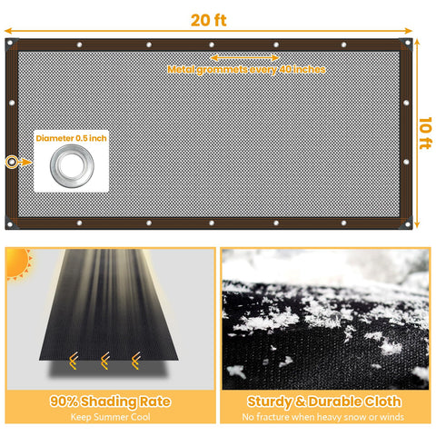 Riare shade cloth edge grommets enable secure installation.