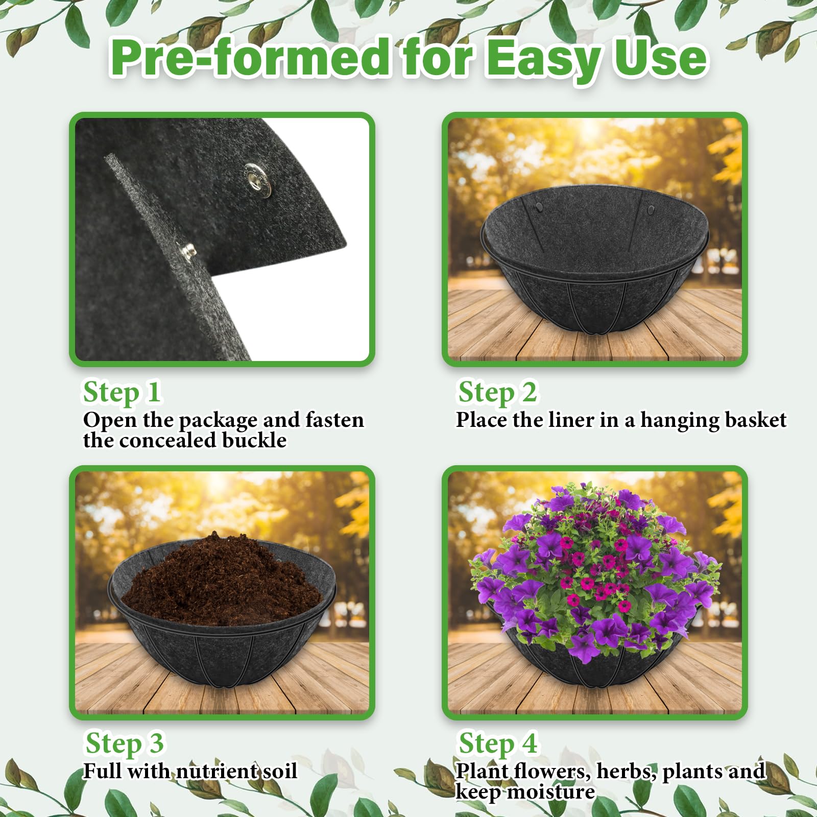 Riare liner enhances indoor and outdoor decor with a neat look.