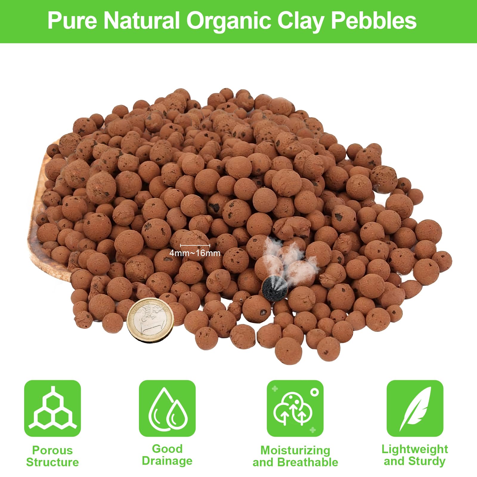 Riare leca pebbles 4-16mm closeup showing texture for drainage and aeration.