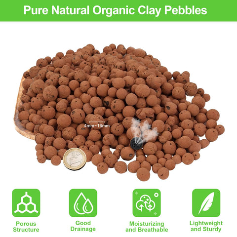 Riare leca pebbles 4-16mm closeup showing texture for drainage and aeration.