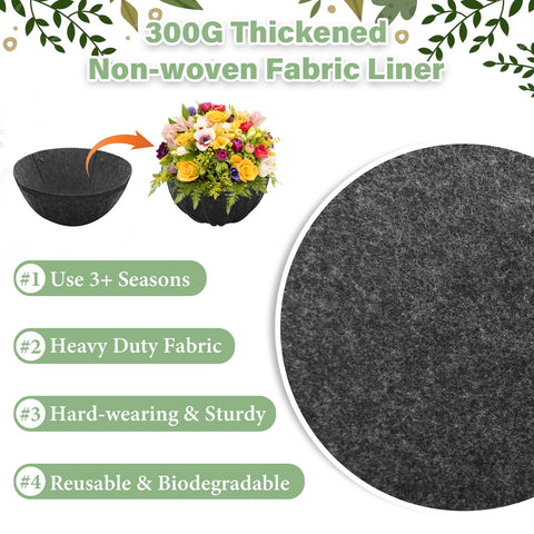 Riare liner with drainage holes promotes root oxygen and drainage.