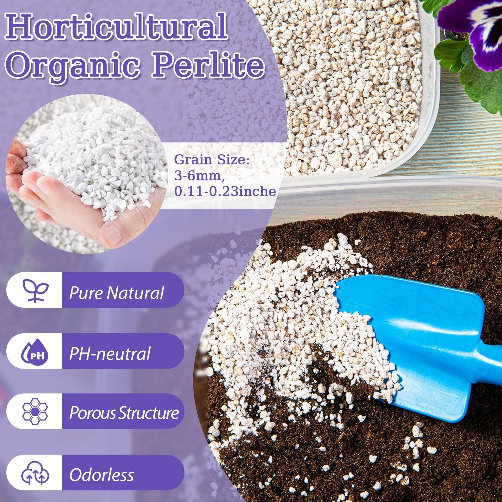 Riare perlite coarse texture mixes with potting soil for better structure