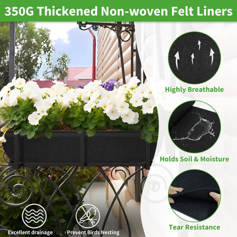 Riare plant pot liner offers flexible sizing for containers of various shapes and depths.
