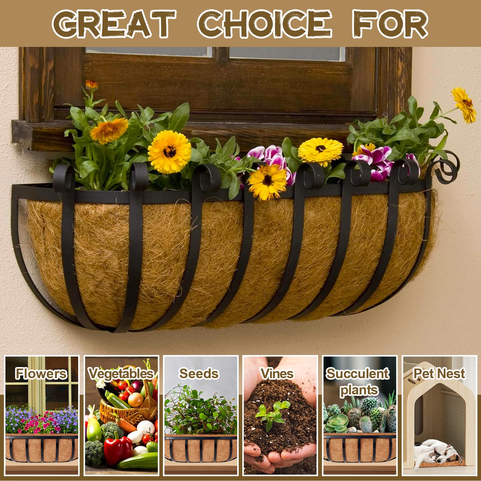 Riare renewable, compostable liner suitable for sustainable gardening.