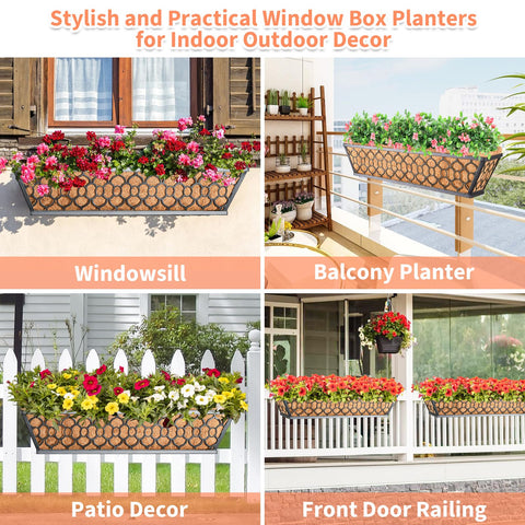 Riare rustic farmhouse style planters brighten any outdoor space
