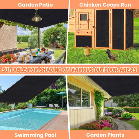 Riare shade cloth for chicken coop and pergola shading.
