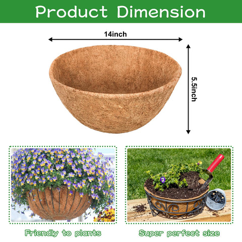Riare Thick Coco Liner Durability shown for reuse in baskets.