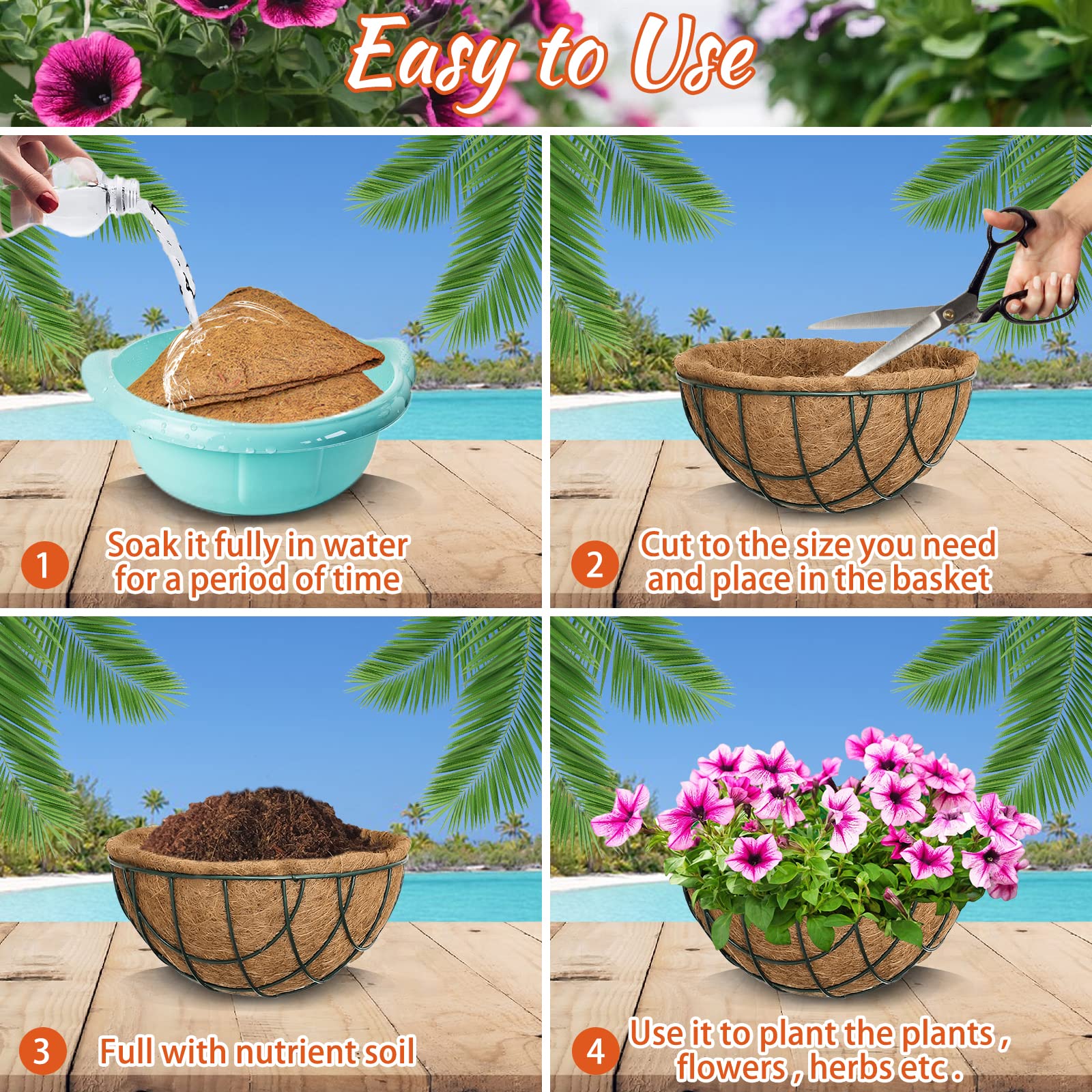 Riare thick coco liner offers durability for long-lasting planters