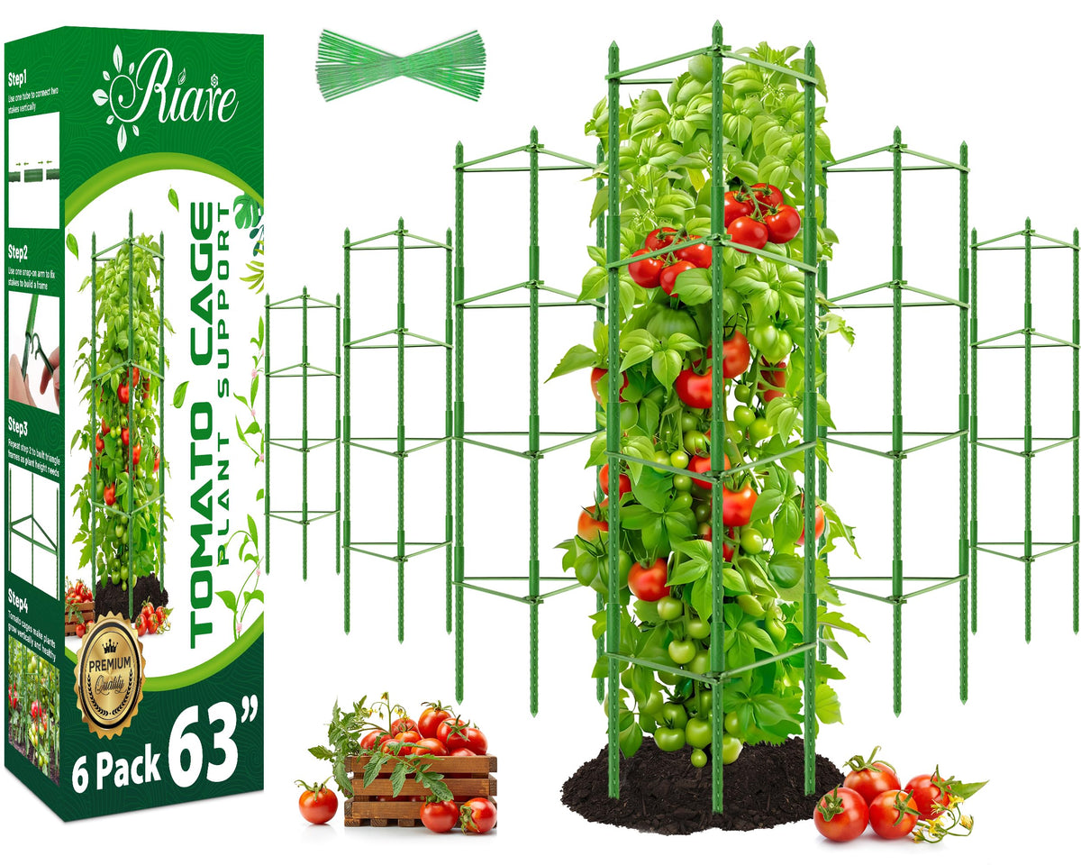 Riare tomato cages assembly setup showing modular components for custom frame
