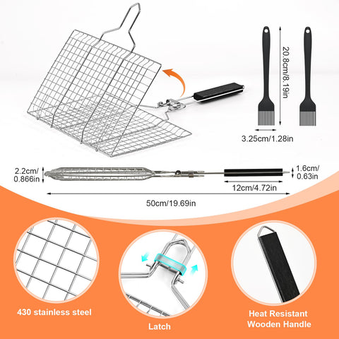 Ribber even heat mesh design for even cooking.