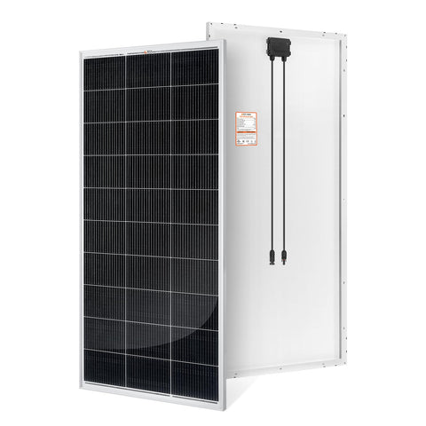 RICH SOLAR 200W panel showing 12V charging ideal for RVs and off-grid adventures.