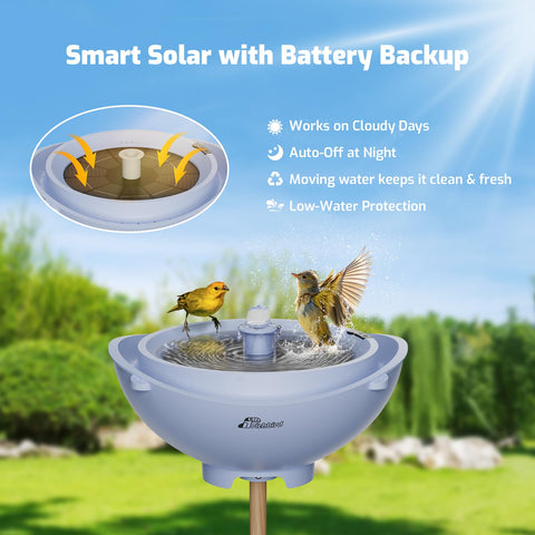 RichBird 3-in-1 hanging bird bath with chains for versatile outdoor placement.