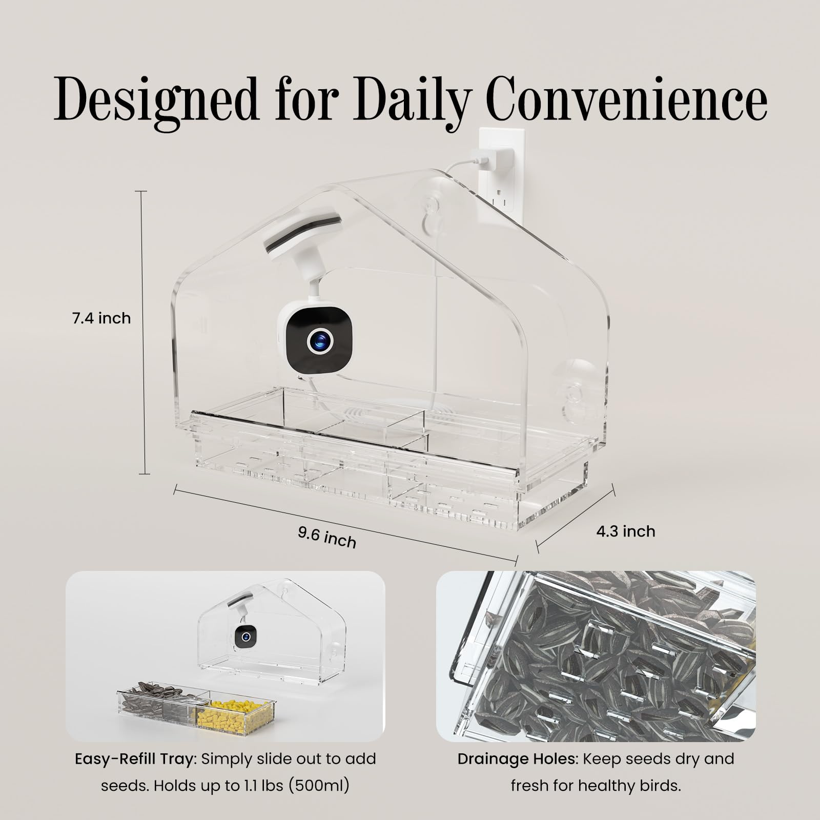RichBird compact frame fits small spaces without clutter.