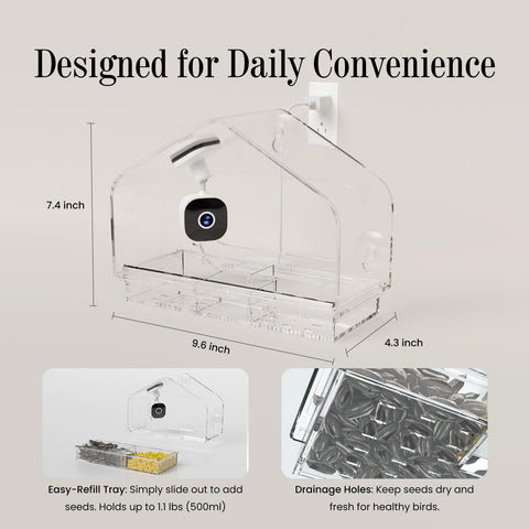 RichBird compact frame fits small spaces without clutter.