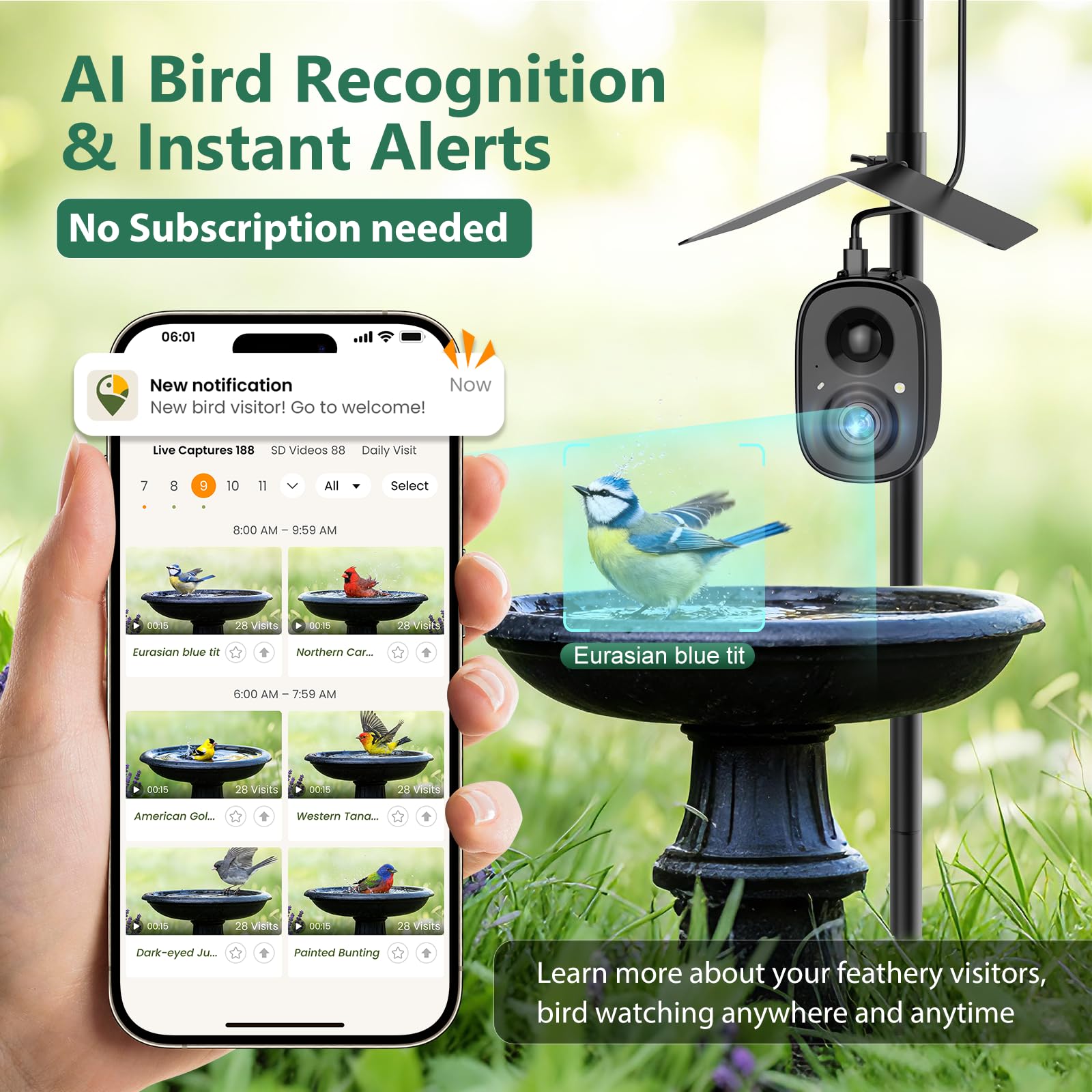 RichBird IP65 waterproof housing protects camera in rain and snow