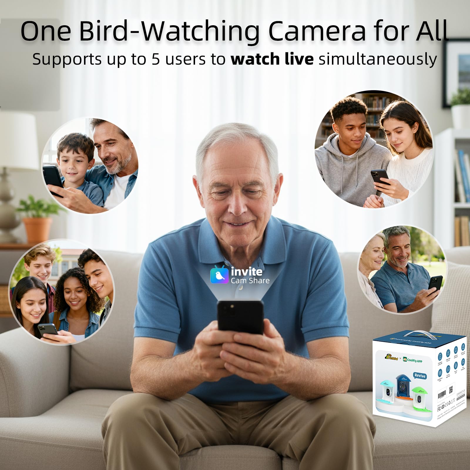 RichBird two-way audio deters squirrels during feeding.