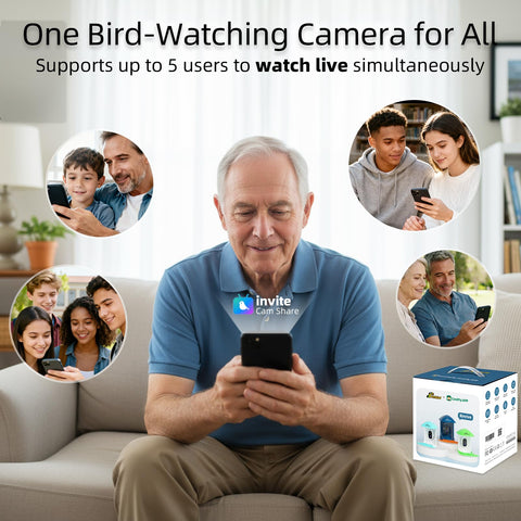 RichBird two-way audio deters squirrels during feeding.
