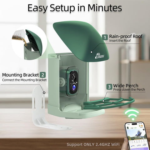 RichBird-two-way-audio-squirrel-deterrent helps warn off intruders and protect feed