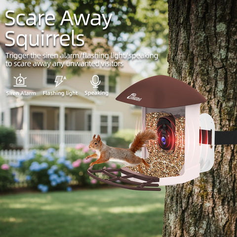 RichBird weatherproof housing ensures outdoor use in rain, snow, or heat.