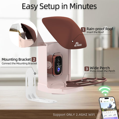 RichBird wide-mouth refill opening allows quick food topping.