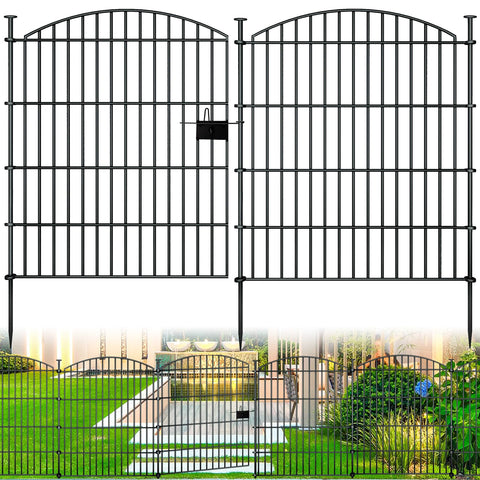 Richmen 10-panel garden fence in outdoor setup for yard containment and decoration
