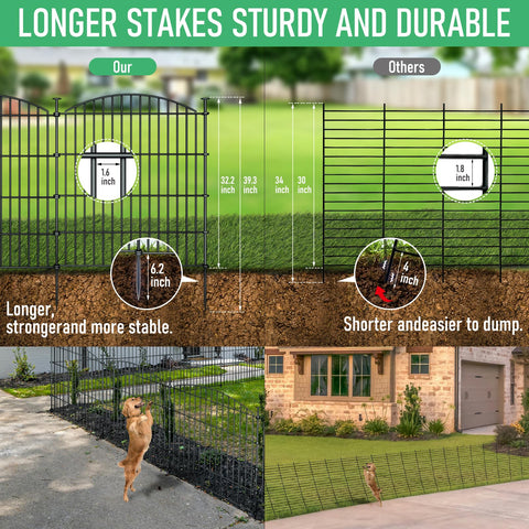 Richmen detachable fence panels show customizable layouts for different yard shapes.