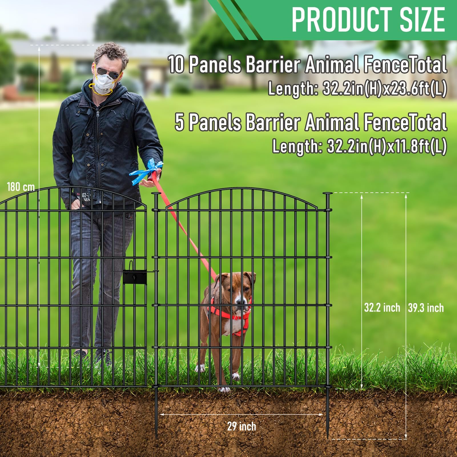 Richmen no-dig ground stakes fence shown ready for quick, stable installation