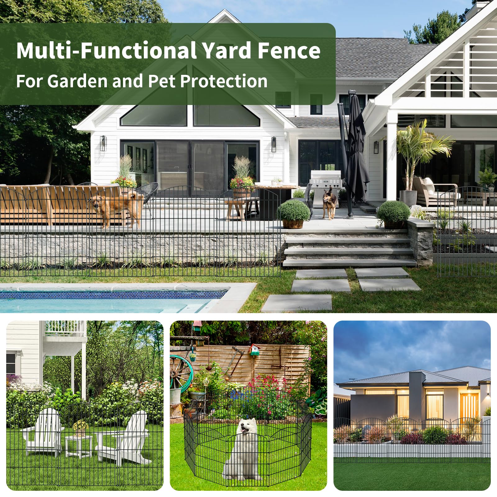 Richmen decorative garden fence border suitable for patios, walkways, and driveways.