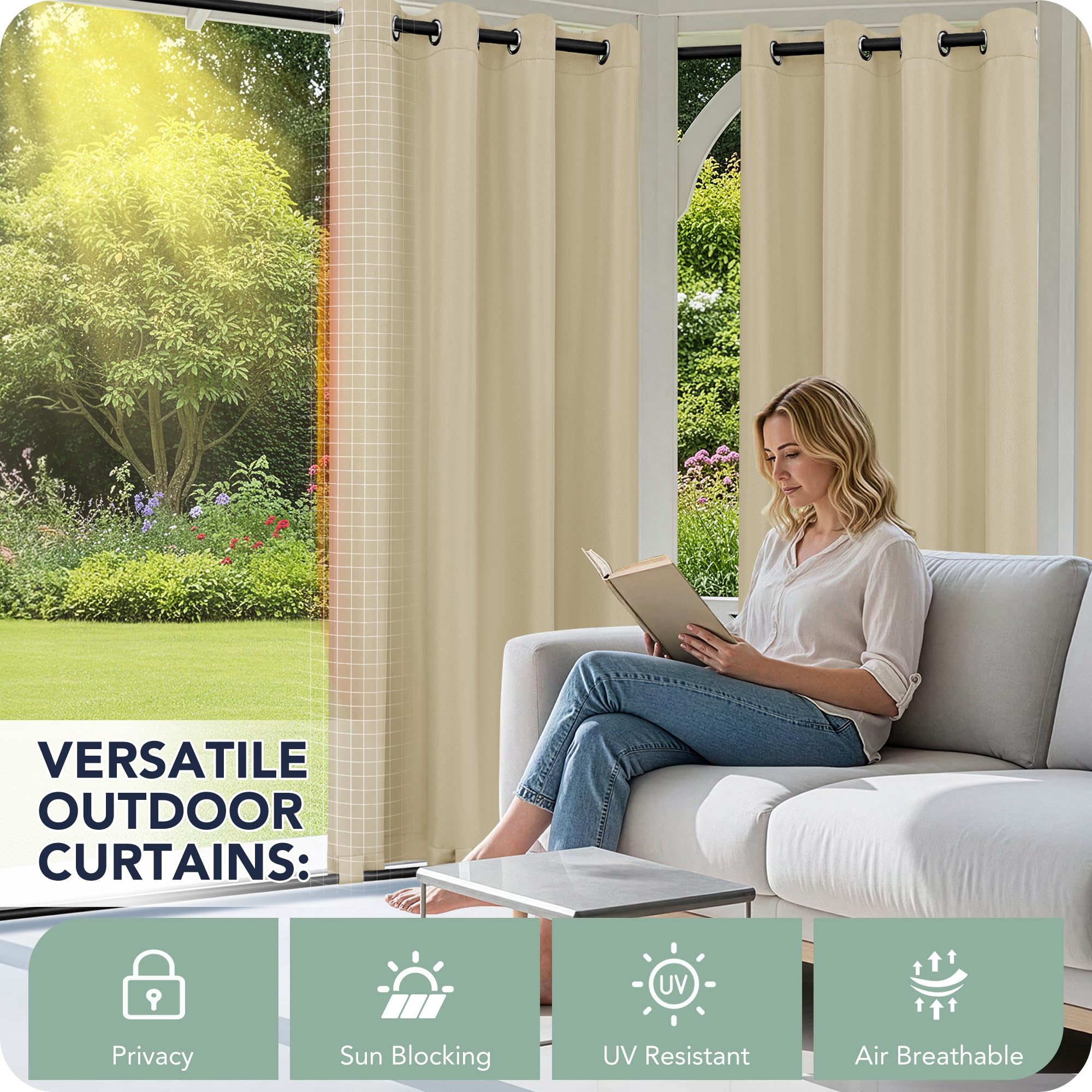 RichSets grommet-top rust-proof hardware enabling smooth hanging