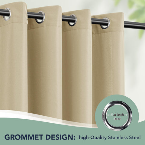 RichSets cream panels used in a cabana setup on a balcony for privacy.